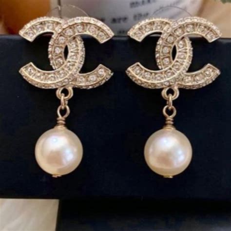 chanel pearl earrings singapore|authentic chanel earrings.